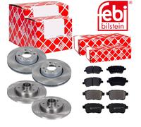 Febi Dischi Freno Ventilato Anteriore+Posteriore+Pastiglie per Renault Kangoo