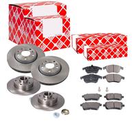 Febi Dischi Freno Ventilato Anteriore+Posteriore+Pastiglie per Renault Scenic
