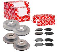 Febi Dischi Freno Ventilato Anteriore+Posteriore+Pastiglie per Toyota Corolla