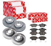 Febi Dischi Freno Ventilato Anteriore+Posteriore+Pastiglie per VW Beetle 5C1