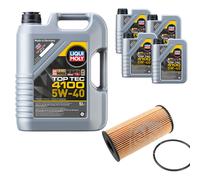 Febi Filtro 9L Liqui Moly Top Tec 4100 5W-40 per Renault Trafic II Bus Jl 2.0