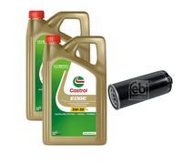 FEBI Filtro Olio 10L Castrol EDGE Titanium FST 5W-30 LL Per Audi A6 Avant 4B C5