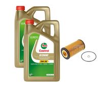 FEBI Filtro Olio 10L Castrol EDGE Titanium FST 5W-30 LL Per Audi A8 4E2 4E8 4.2