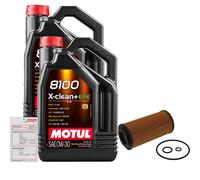 FEBI Filtro Olio 10L MOTUL 8100 X-CLEAN 0W-30 Per Mercedes-Benz E-Klasse