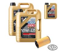 FEBI Filtro Olio 11L LIQUI MOLY 10W-40 Leichtlauf Per Mercedes E W211 E-Class