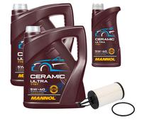 FEBI Filtro Olio 11L MANNOL Ceramic 5W-40 Adatto Per Mercedes-Benz Classe C
