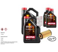 FEBI Filtro Olio 12L MOTUL 8100 X-CLEAN 0W-30 Per Mercedes-Benz C-Klasse
