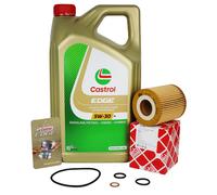 Febi Filtro Olio + 5L castrol edge 5W-30 M per BMW 1-ER E81 E82 E87 E88 116 118