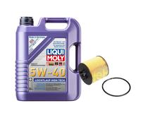 FEBI Filtro Olio 5L LIQUI MOLY 5W-40 Leichtlauf High Tech Per VW Golf V 1K1 1.4