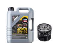 FEBI Filtro Olio 5L LIQUI MOLY Top Tec 4100 5W-40 Per Renault Twingo II CN0_ 1.2