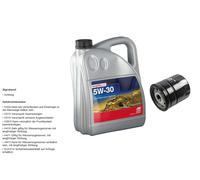 FEBI Filtro Olio 5L Longlife Plus 5W-30 Per Chevrolet Aveo/Kalos Berlina T200