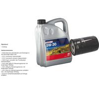 FEBI Filtro Olio 5L Longlife Plus 5W-30 Per Jeep Cherokee KK 3.7 V6 4x4 Ford