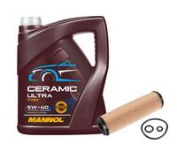 FEBI Filtro Olio 5L MANNOL Ceramic 5W-40 Adatto Per Mercedes-Benz