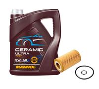 FEBI Filtro Olio 5L MANNOL Ceramic 5W-40 Adatto Per Renault Clio II 1.2 16V