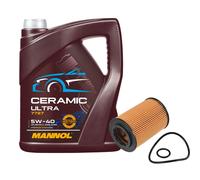 FEBI Filtro Olio 5L MANNOL Ceramic 5W-40 Per Honda Civic VIII Hatchback