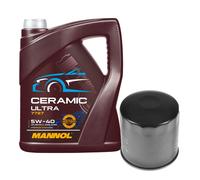 FEBI Filtro Olio 5L MANNOL Ceramic 5W-40 Per Hyundai Tucson 1.6 GDi i40 CW