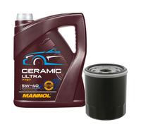 FEBI Filtro Olio 5L MANNOL Ceramic 5W-40 Per Peugeot 107 Citroën C1 1.0