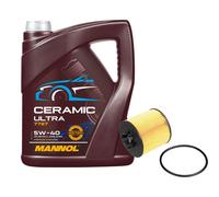 FEBI Filtro Olio 5L MANNOL Ceramic 5W-40 Per VW Golf V 1.4 TSI 1.6 FSI