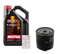 FEBI Filtro Olio 5L MOTUL 8100 X-CLEAN 0W-30 Per VW Golf IV 1.4 16V 1.6