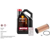 FEBI Filtro Olio 5L MOTUL 8100 X-CLEAN 0W-30 Per VW Golf IV Variant 1.9