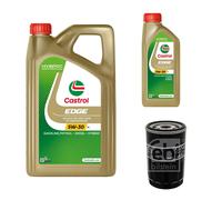 FEBI Filtro Olio 6L Castrol EDGE Titanium FST 5W-30 LL Per Jeep Cherokee KJ 3.7