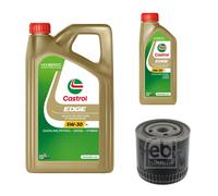 FEBI Filtro Olio 6L Castrol EDGE Titanium FST 5W-30 LL Per VW Lupo 6X1 6E1 1.7