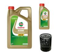 FEBI Filtro Olio 6L Castrol EDGE Titanium FST 5W-30 LL Per VW Sharan 7M8 7M9 7M6