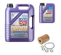 FEBI Filtro Olio 6L LIQUI MOLY 5W-40 Leichtlauf High Tech Per Opel Zafira B A05