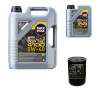 Febi Filtro Olio 6L Liqui Moly Top Tec 4100 5W-40 per VW Caddy II Box 9K9A 1.9