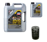Febi Filtro Olio 6L Liqui Moly Top Tec 4100 5W-40 per VW Golf IV Cabriolet 1E7