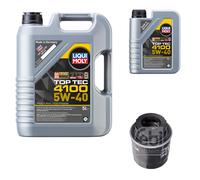 Febi Filtro Olio 6L Liqui Moly Top Tec 4100 5W-40 per VW Polo 6R 6C 1.2 TSI