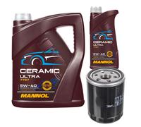 FEBI Filtro Olio 6L MANNOL Ceramic 5W-40 Adatto Per Fiat Sedici 1.6 16V