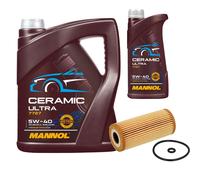 FEBI Filtro Olio 6L MANNOL Ceramic 5W-40 Adatto Per Mercedes-Benz Classe A
