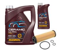 FEBI Filtro Olio 6L MANNOL Ceramic 5W-40 Adatto Per Mercedes-Benz