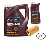 FEBI Filtro Olio 6L MANNOL Ceramic 5W-40 Adatto Per Renault Clio II 1.2 16V
