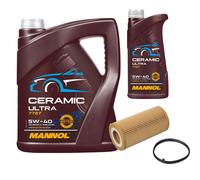 FEBI Filtro Olio 6L MANNOL Ceramic 5W-40 Per Audi TT 2.0 TFSI A3 Sportback