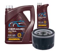FEBI Filtro Olio 6L MANNOL Ceramic 5W-40 Per Dacia Duster Logan MCV 1.6