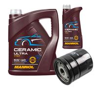 FEBI Filtro Olio 6L MANNOL Ceramic 5W-40 Per Opel Meriva Astra G CC 1.6