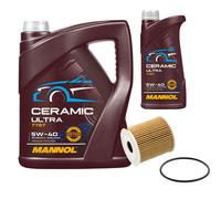 FEBI Filtro Olio 6L MANNOL Ceramic 5W-40 Per Smart City-Coupe 0.7 0.8 CDI