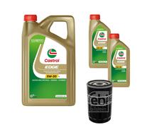 FEBI Filtro Olio 7L Castrol EDGE Titanium FST 5W-30 LL Per Jeep Cherokee KJ 3.7