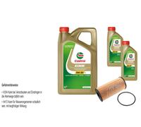 FEBI Filtro Olio 7L Castrol EDGE Titanium FST 5W-30 LL Per Nissan Qashqai +2 I