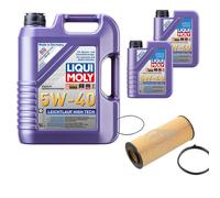 FEBI Filtro Olio 7L LIQUI MOLY 5W-40 Leichtlauf High Tech Per Audi A6 4F2 C6 2.4