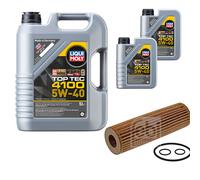 FEBI Filtro Olio 7L LIQUI MOLY Top Tec 4100 5W-40 Per Mercedes C W204 C-Class