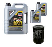 Febi Filtro Olio 7L Liqui Moly Top Tec 4100 5W-40 per VW Caddy II Box 9K9A 1.9