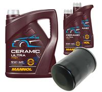 FEBI Filtro Olio 7L MANNOL Ceramic 5W-40 Adatto Per Honda Jazz II 1.3 iDSi