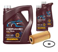 FEBI Filtro Olio 7L MANNOL Ceramic 5W-40 Adatto Per Mercedes-Benz Classe A