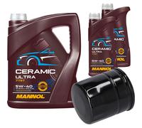 FEBI Filtro Olio 7L MANNOL Ceramic 5W-40 Adatto Per Saab 9-3 2.0I 2.0 Turbo