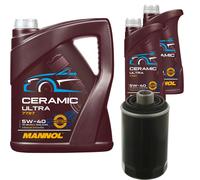 FEBI Filtro Olio 7L MANNOL Ceramic 5W-40 Per Audi A4 Avant 1.8 TFSI 2.0 Q3