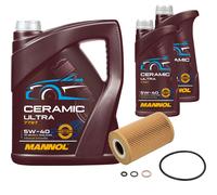 FEBI Filtro Olio 7L MANNOL Ceramic 5W-40 Per BMW 3 Serie 318I 316I Z3 Roadster