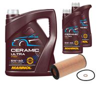 FEBI Filtro Olio 7L MANNOL Ceramic 5W-40 Per BMW 5 Serie Touring 525d 530d X5